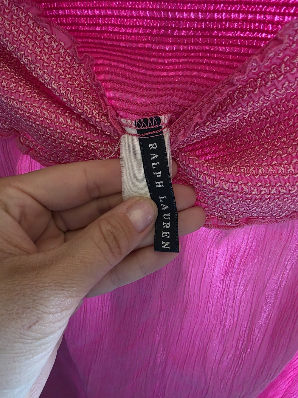Ralph Lauren Hot Pink Smocked Maxi Skirt - Picture 4 of 4